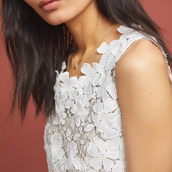 NWT Anthropologie Flower Lace Top - Picture 3 of 11